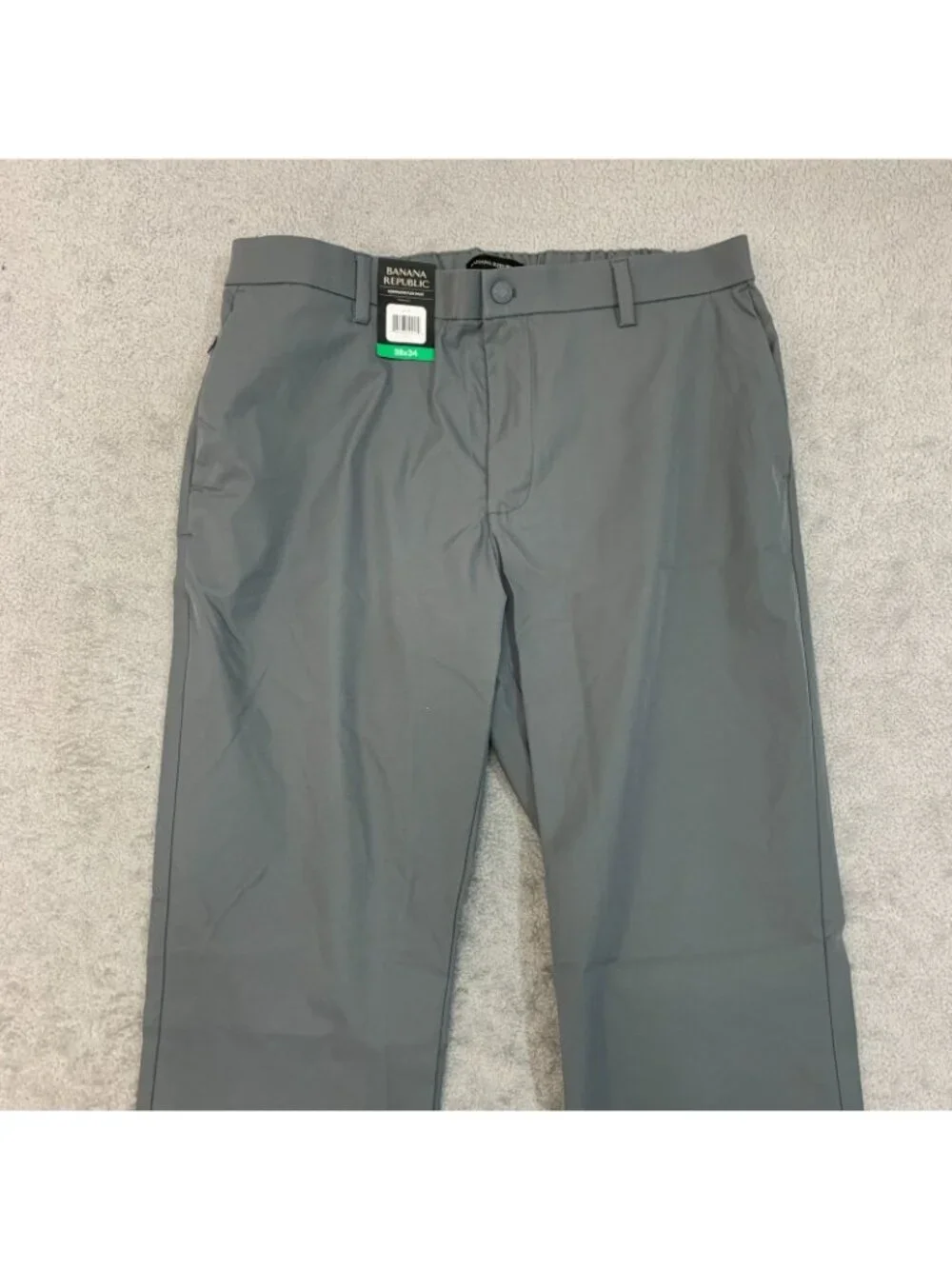 NWT Banana Republic Men's 38x34 Gray Commuter Flex Tech Pants